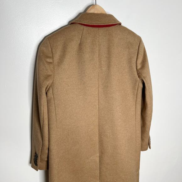 J. Crew Double Breasted Italian Wool Cashmere Coat Jacket Womens 2P Brown - Picture 10 of 13